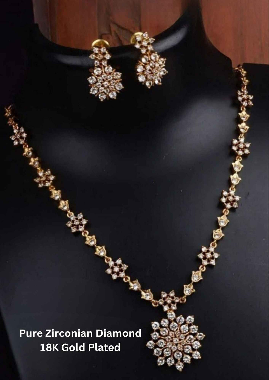 Floral Necklace with Earrings