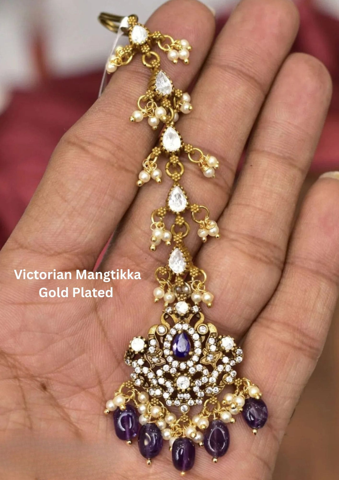Gold-plated Victorian-style mangtikka