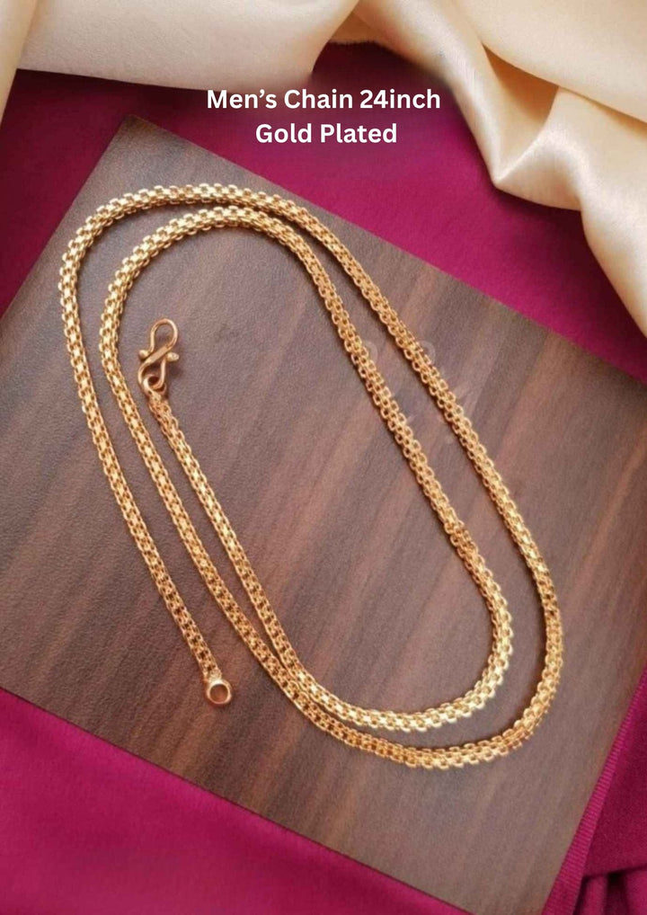 Gold-plated chain necklace 24inch 
