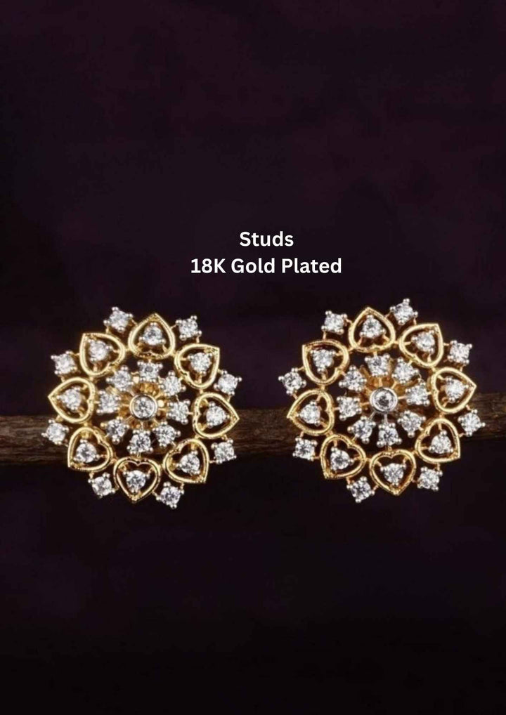 Gold Plated Floral Studs