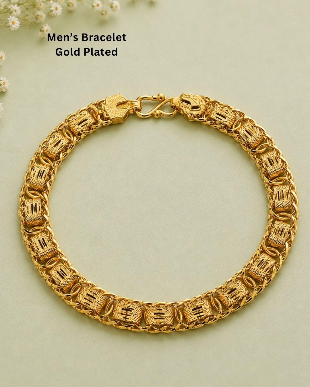 Stylish gold plated men&