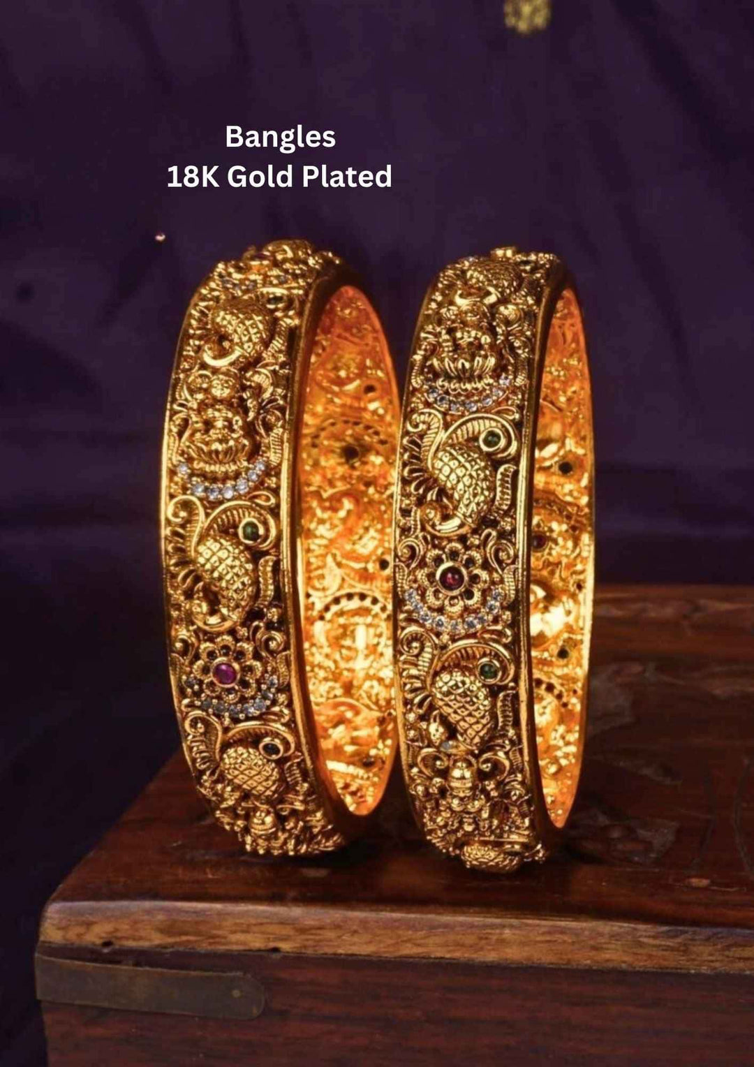 Two  gold-plated bangles 