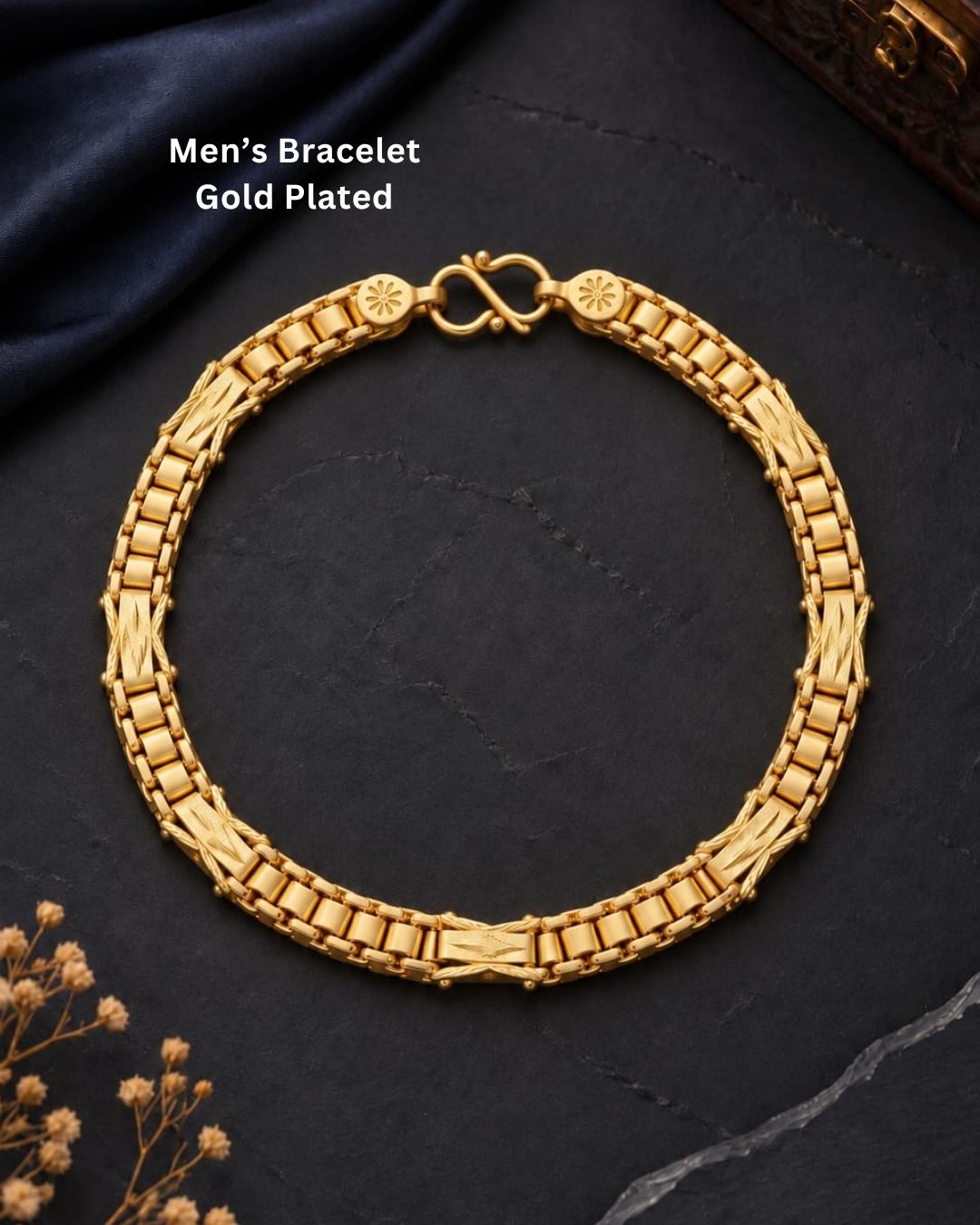Stylish gold plated men&