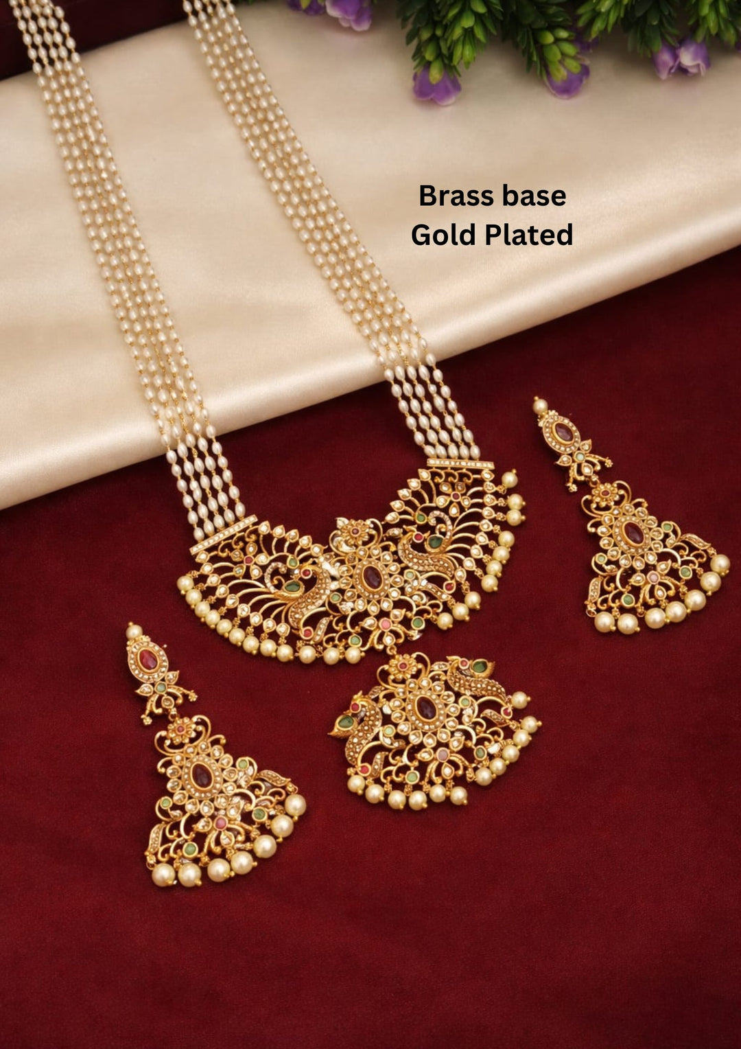 Guttapusalu Gold Plated beads necklace for traditional look 