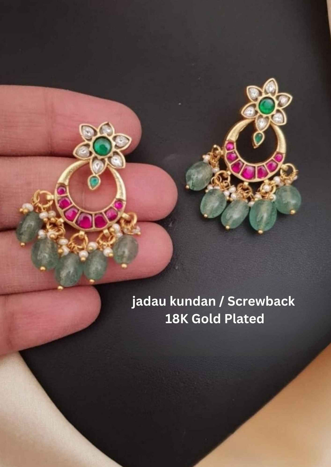 Gold Plated Screwback Light Weighted Earrings