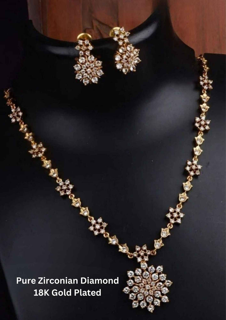 Floral Necklace with Earrings for trendy look