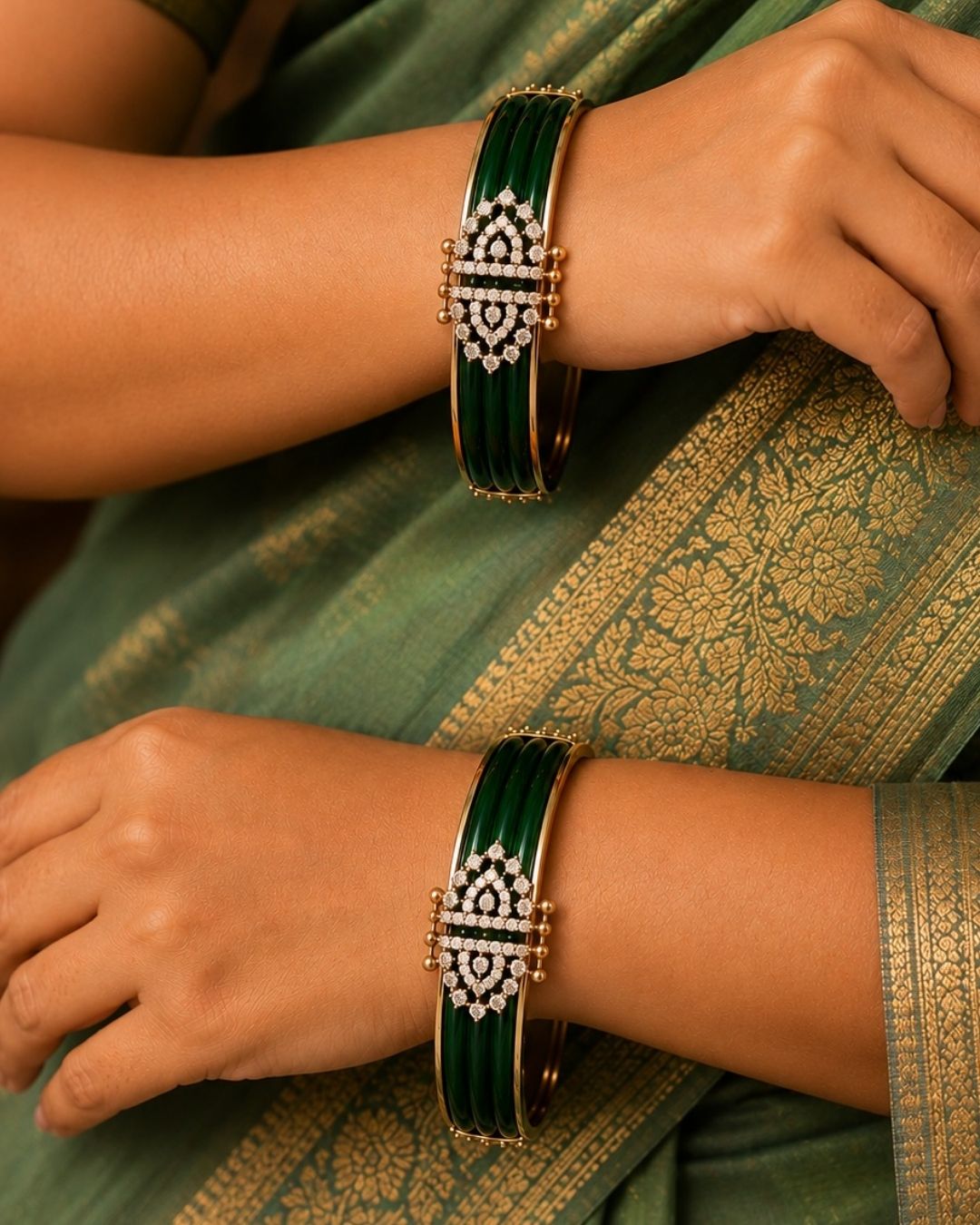 Beautiful diamond finish changeable bangles in red, featuring elegant gold detailing and sparkling stone work. Available in multiple colors, perfect for festive occasions, traditional outfits, daily wear, and gifting.