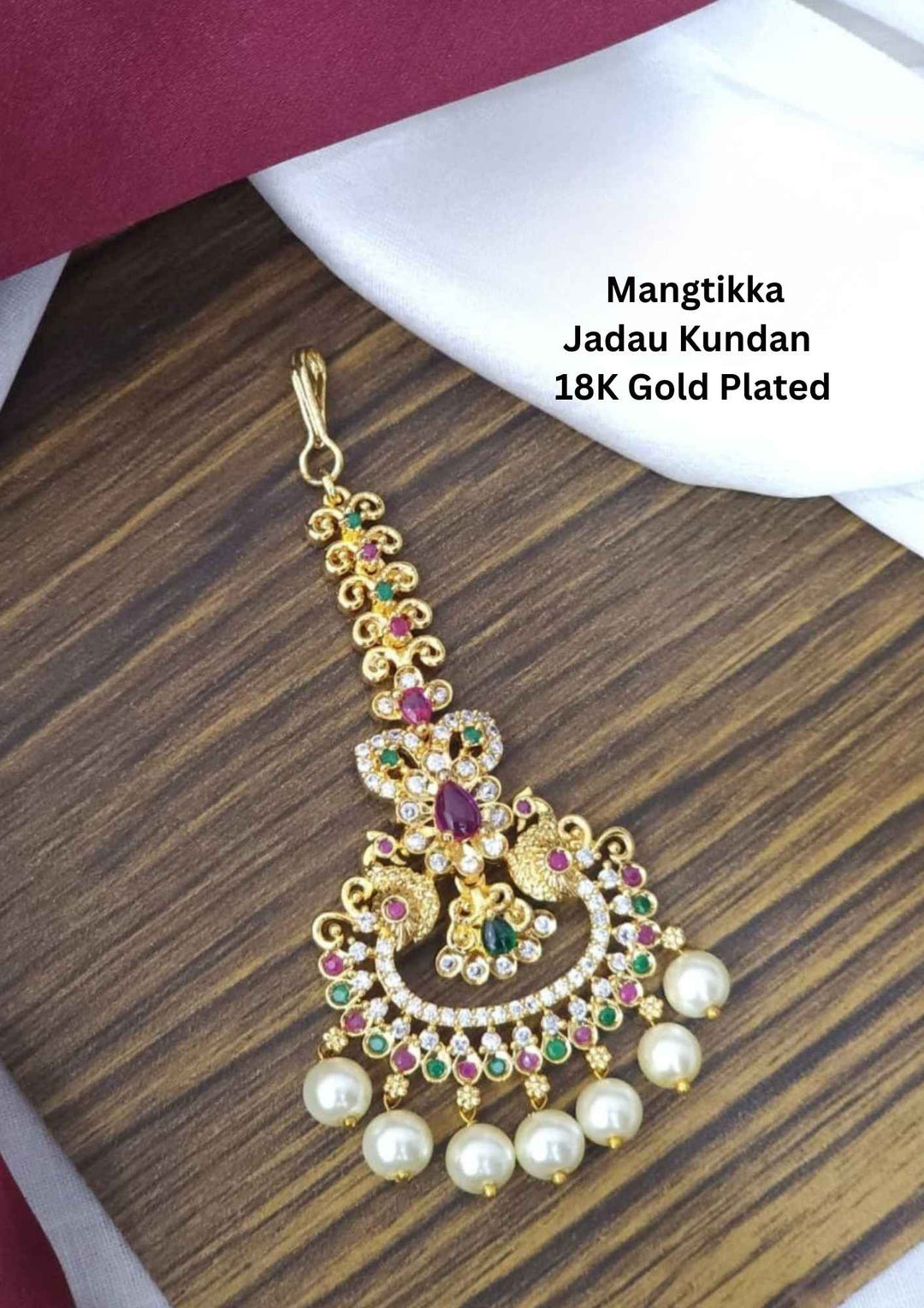 Jadau Kundan Gold Plated Mangtikka