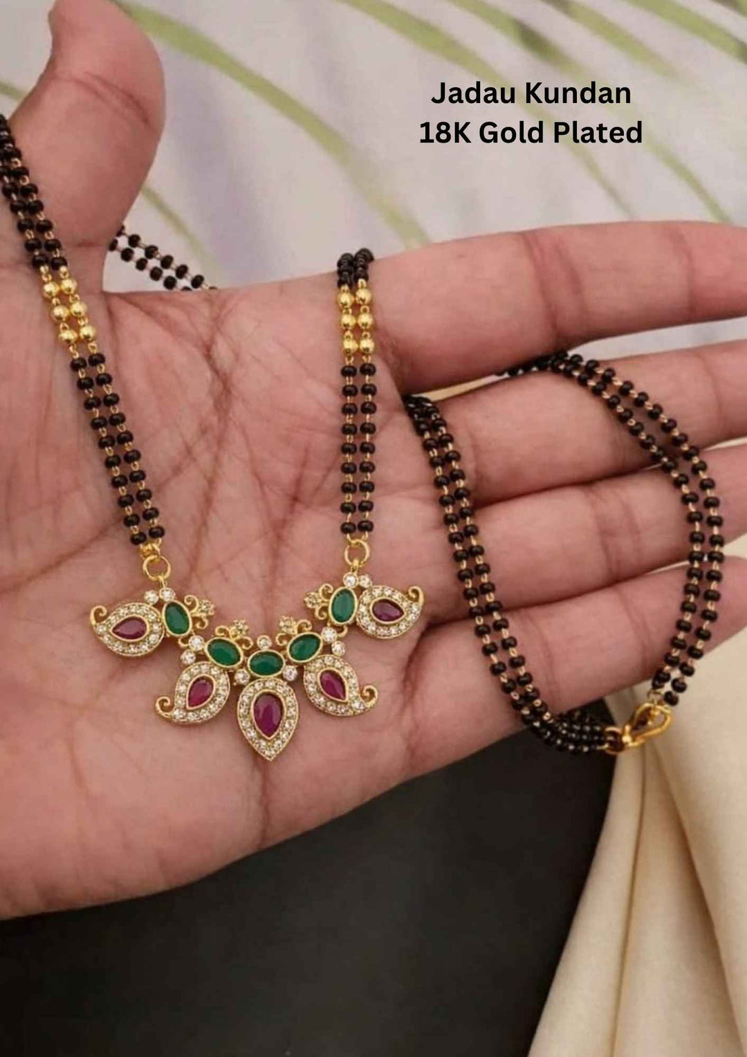 Jadau Kundan Gold Plated Mango design Mangalsutra