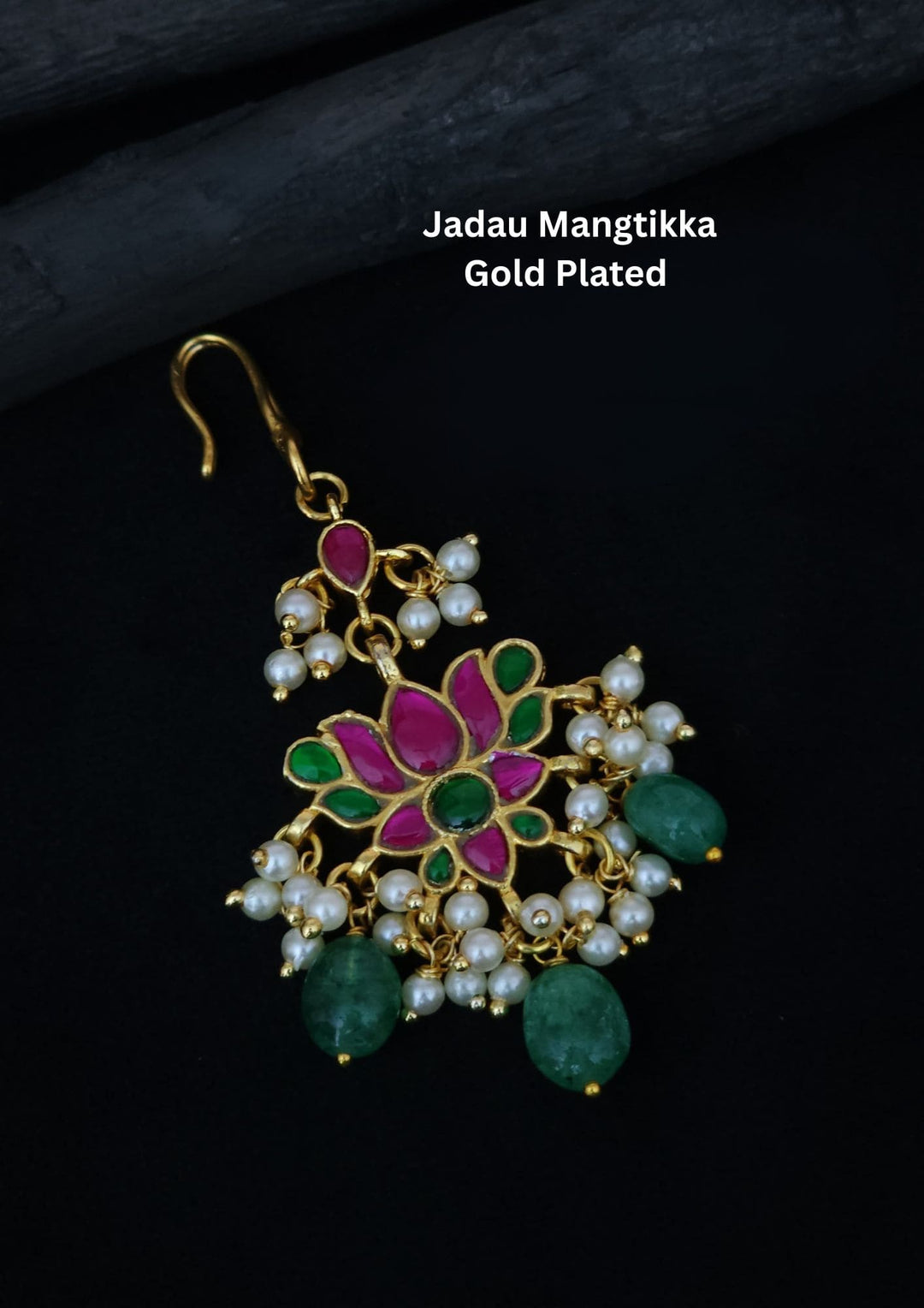 Jadau Kundan Gold Plated Beads Mangtikka r10450