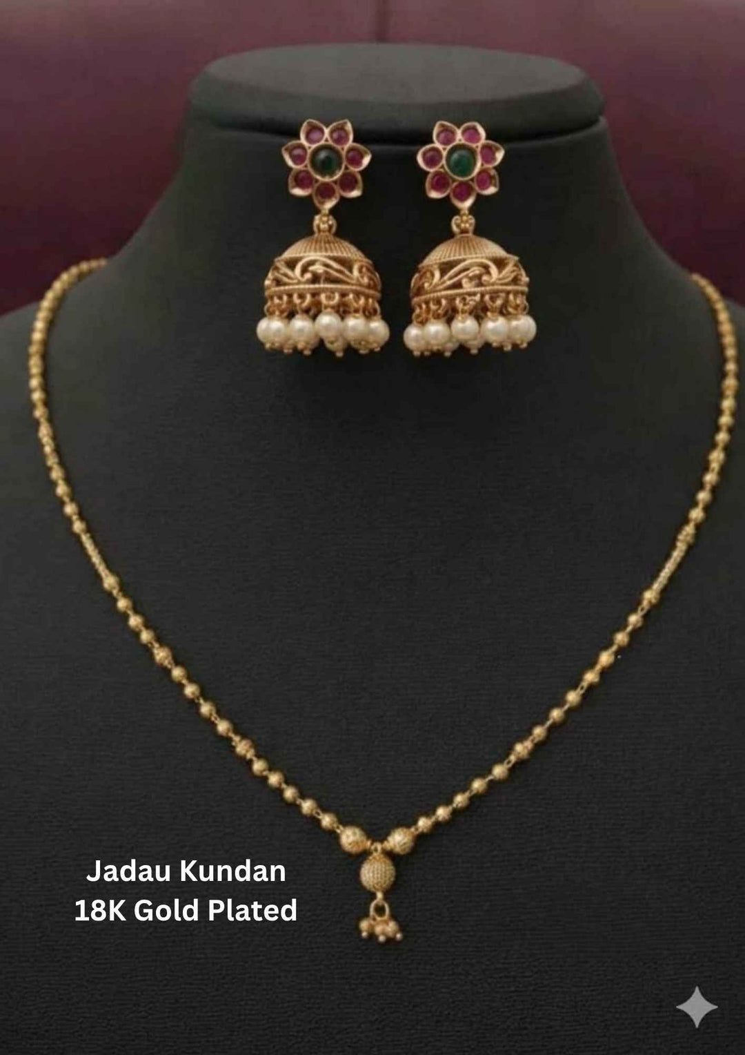 Daily wear necklace and jhumkas combo