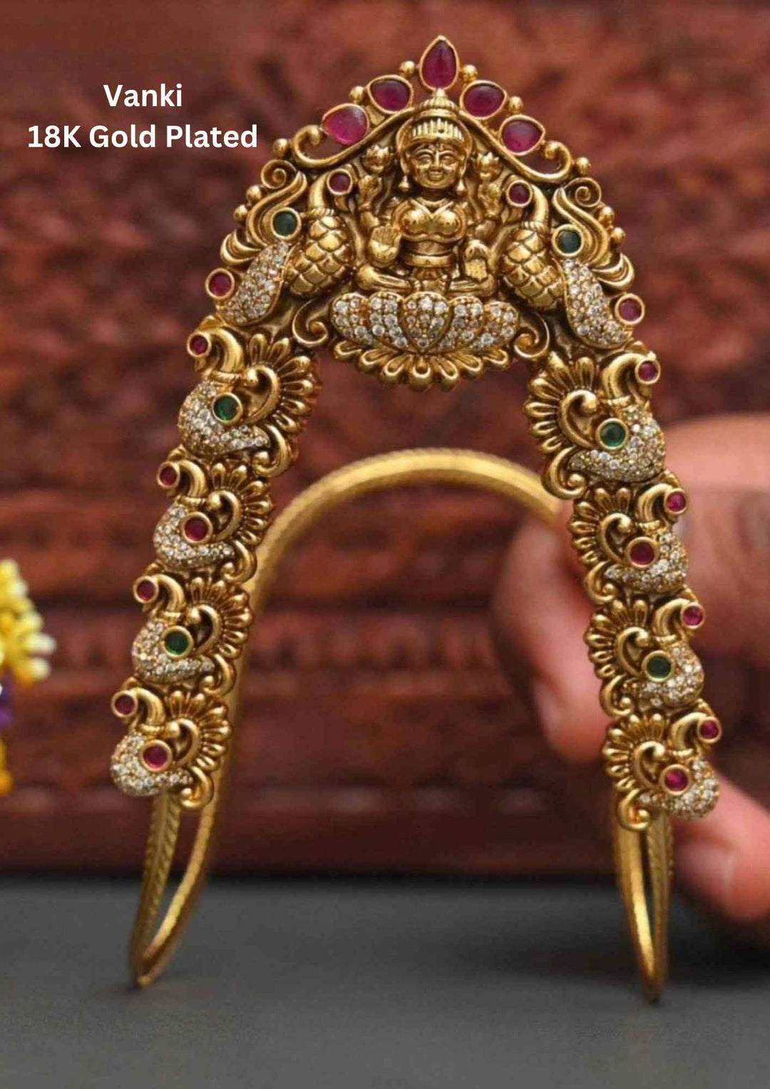 Jadau Kundan Gold Plated Lakshmidevi Temple Vanki