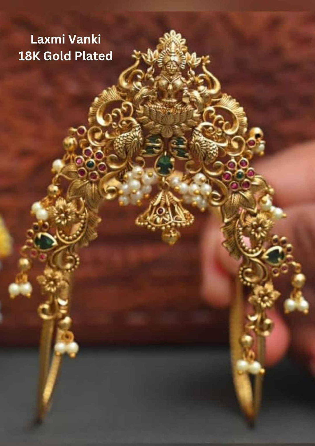 Jadau Kundan Gold Plated Traditional Laxmi Devi Temple Vanki 