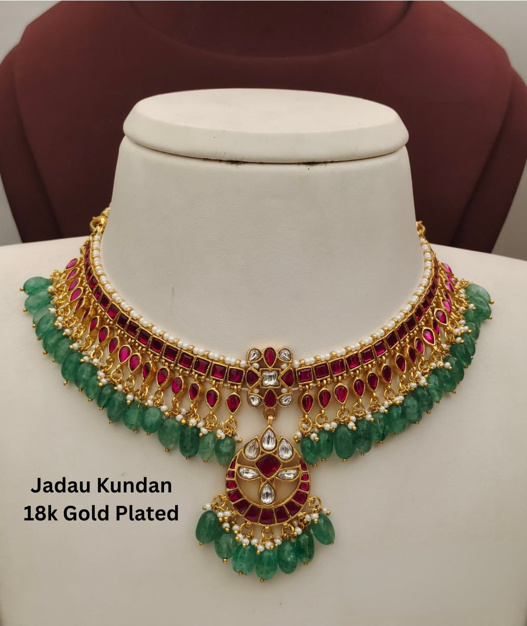 Gold Plated Jadau Kundan ideal for weddings and festival