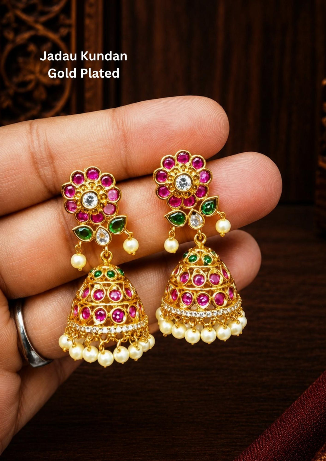 Kundan & Multistone Stone Necklace Set with gemstones it is anti tarnish and perfect for weddings, functions