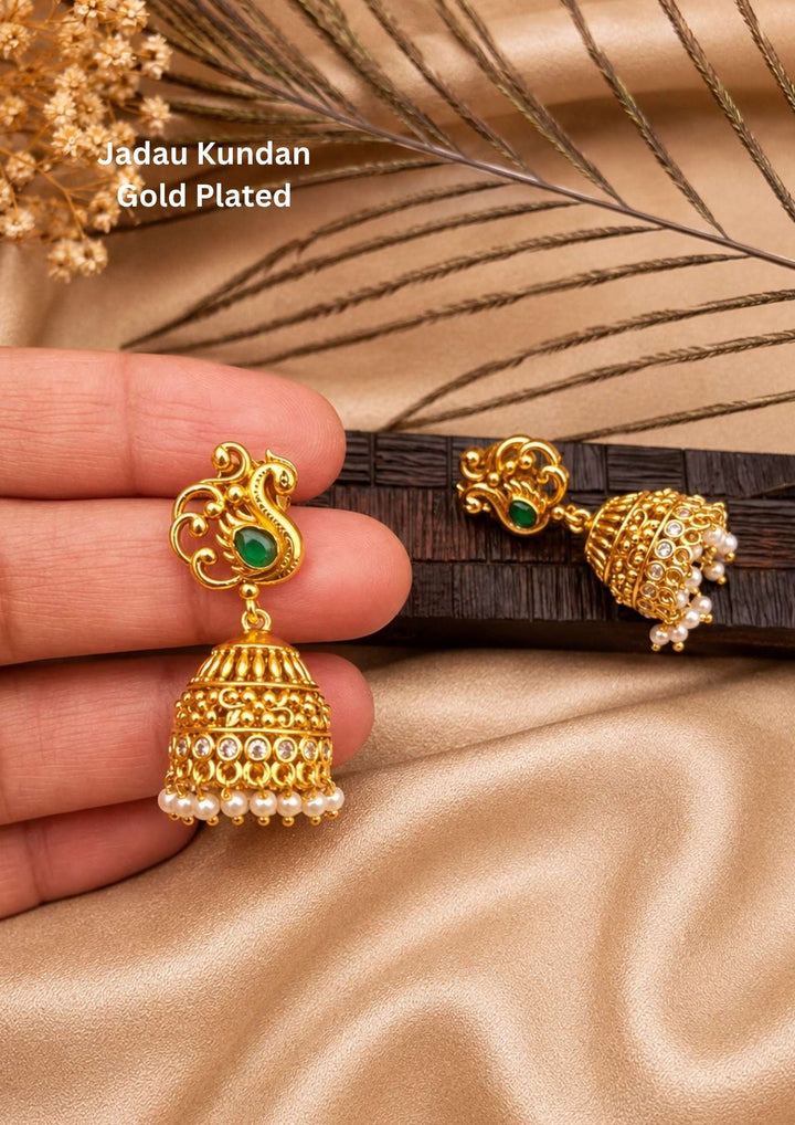 Material- We only deal in authentic Jadau Kundan, Victorian and American Diamond pieces on precious stones with real beadwork Packaging: You will receive this jewelry in a Zevana Handcrafted box. As this is a handmade product it is very rare to create identical items.