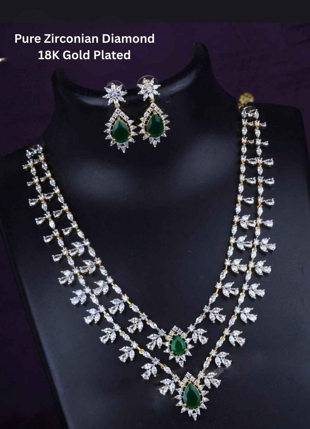 Jewelry set with necklace and earrings Pure Zirconian Diamond