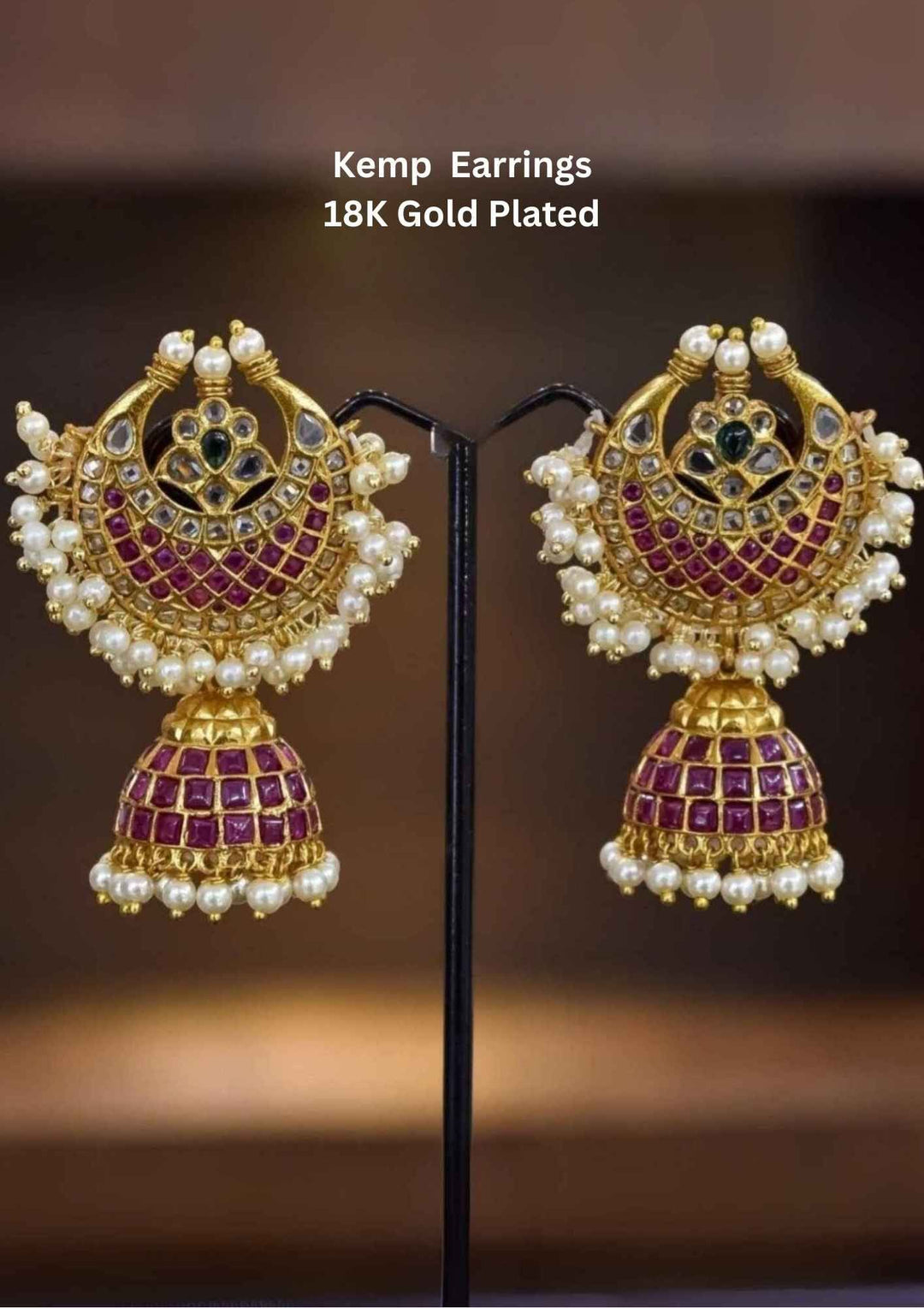 Kemp Gold Plated Jhumkas