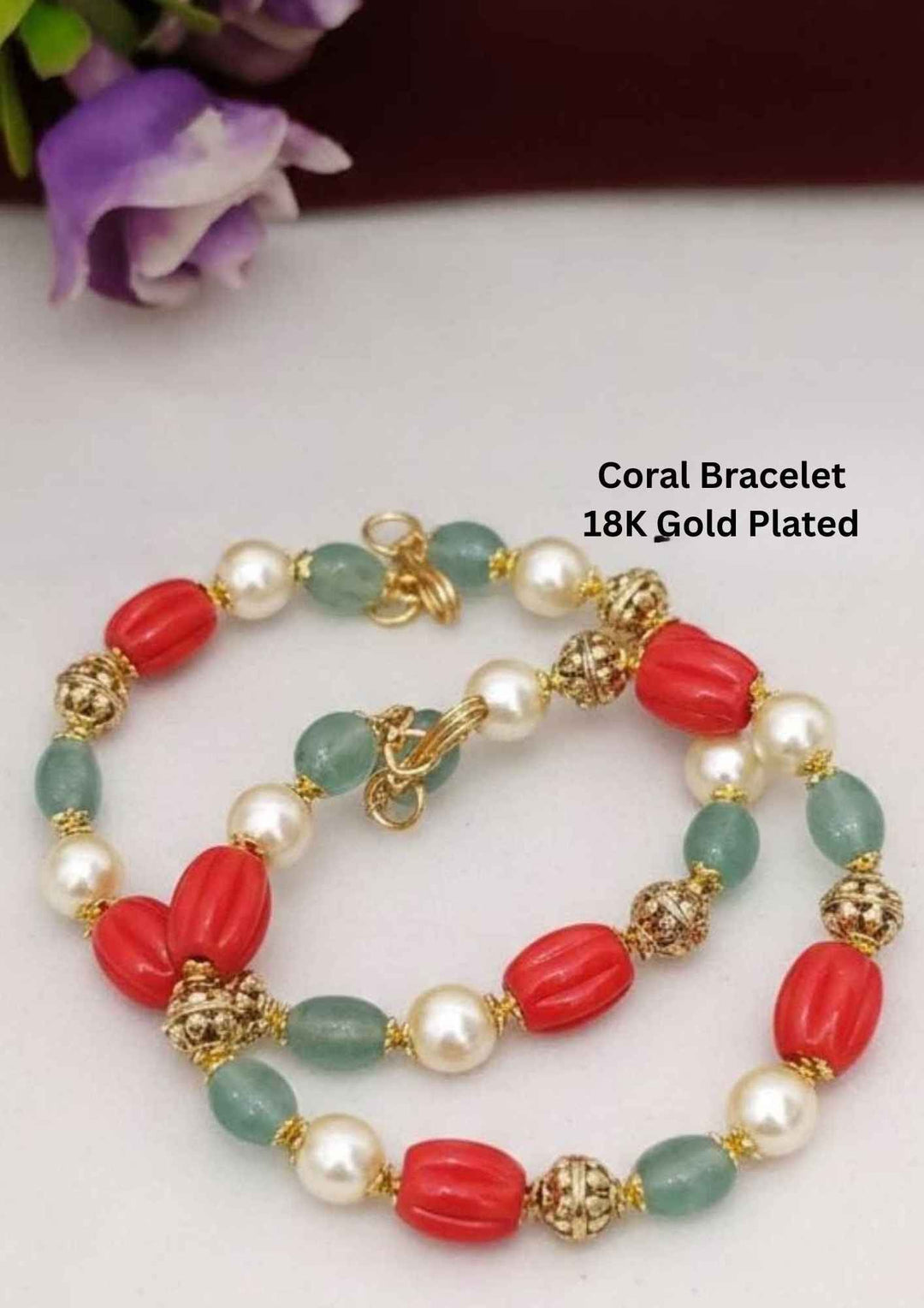 coral multi colour bracelet