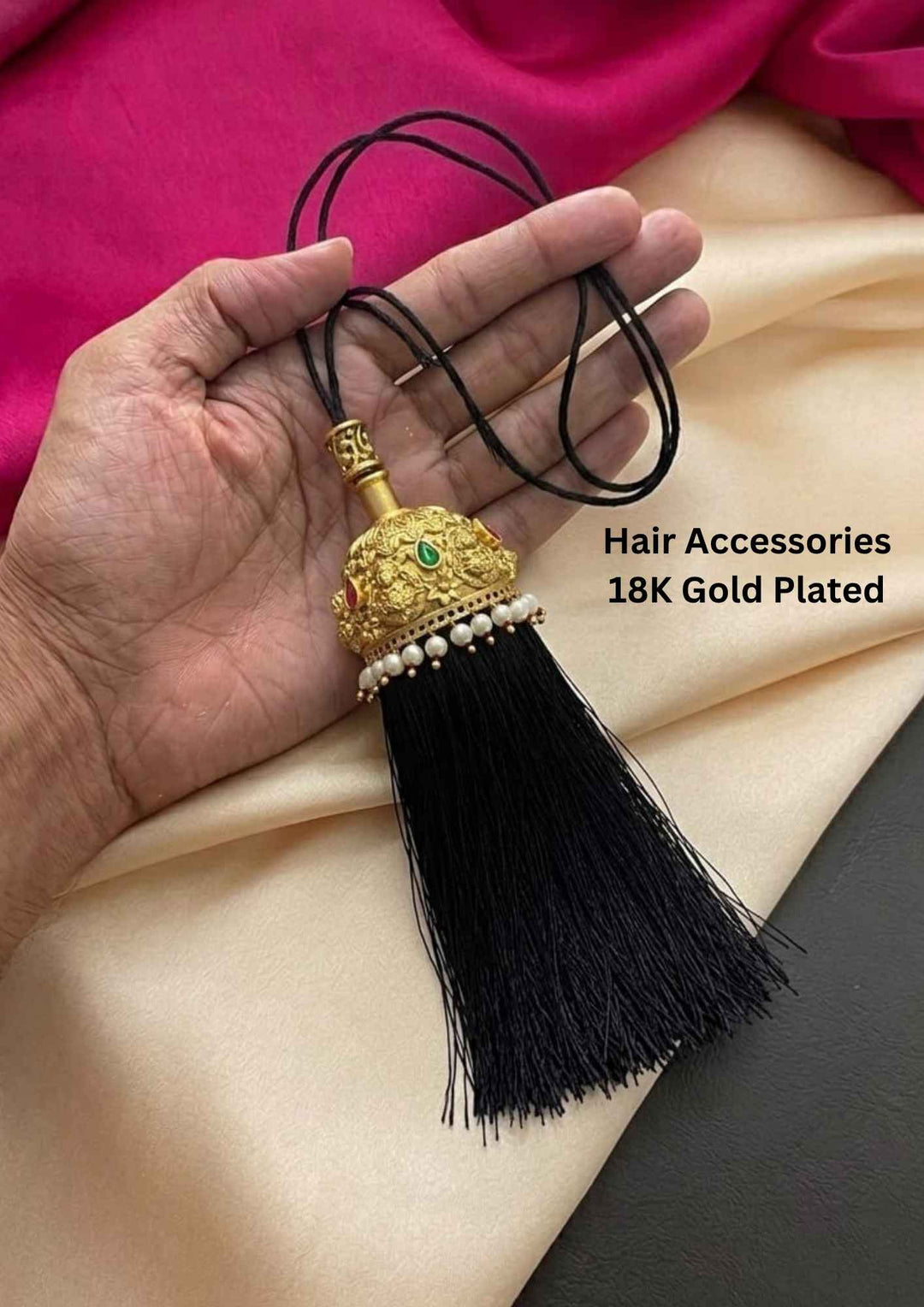 Kundan Gold Plated Hair-Accessories (kunjalam)