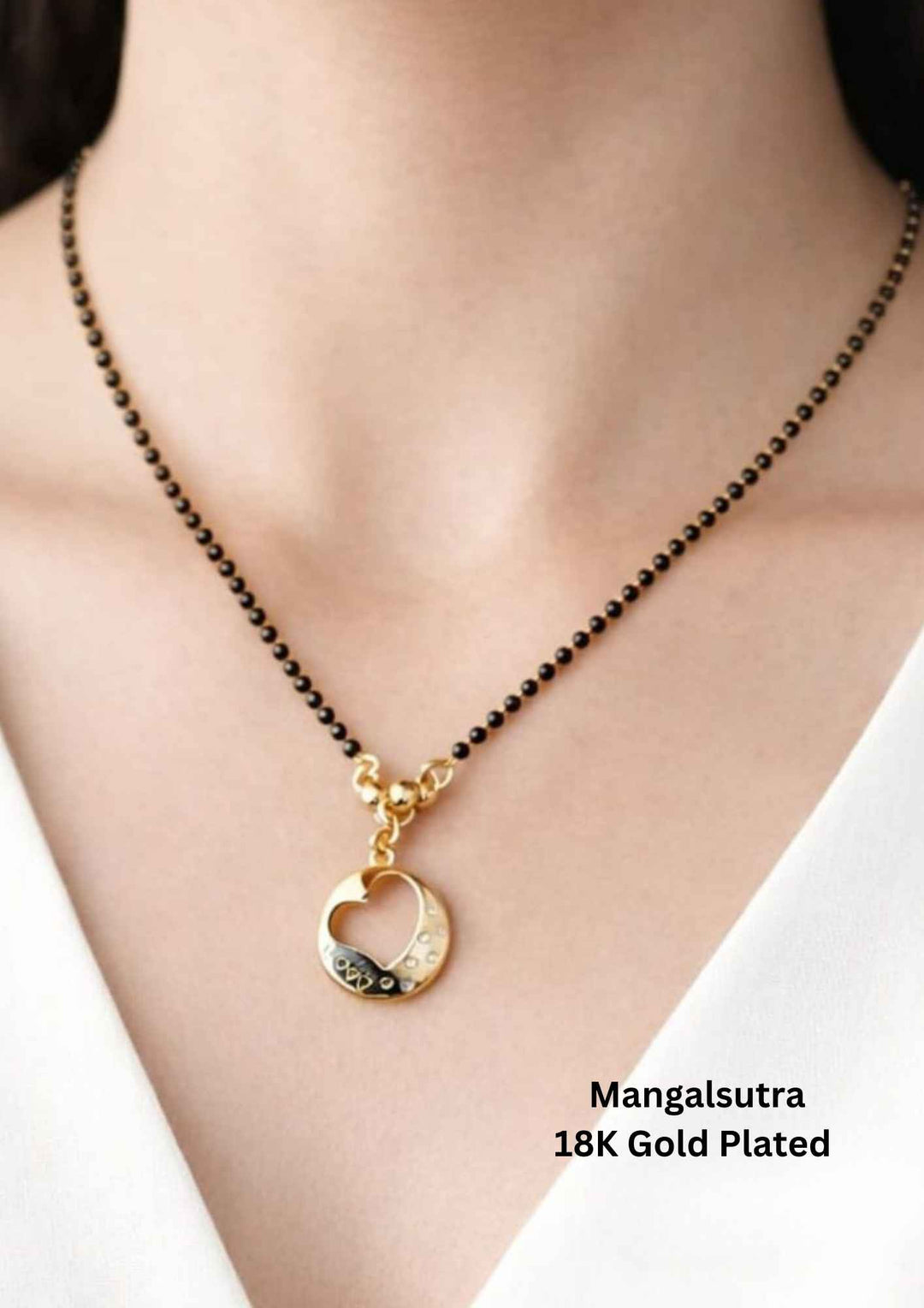 Kundan GoldPlated Enticing Heart Shape Mangalsutra