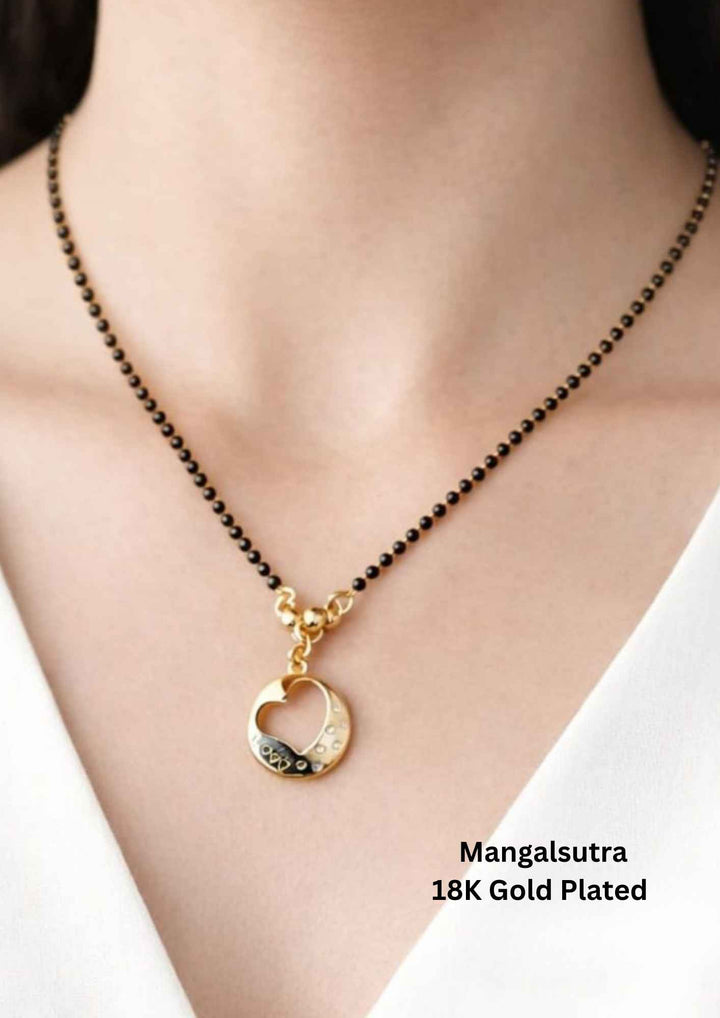 Kundan GoldPlated Enticing Heart Shape Mangalsutra