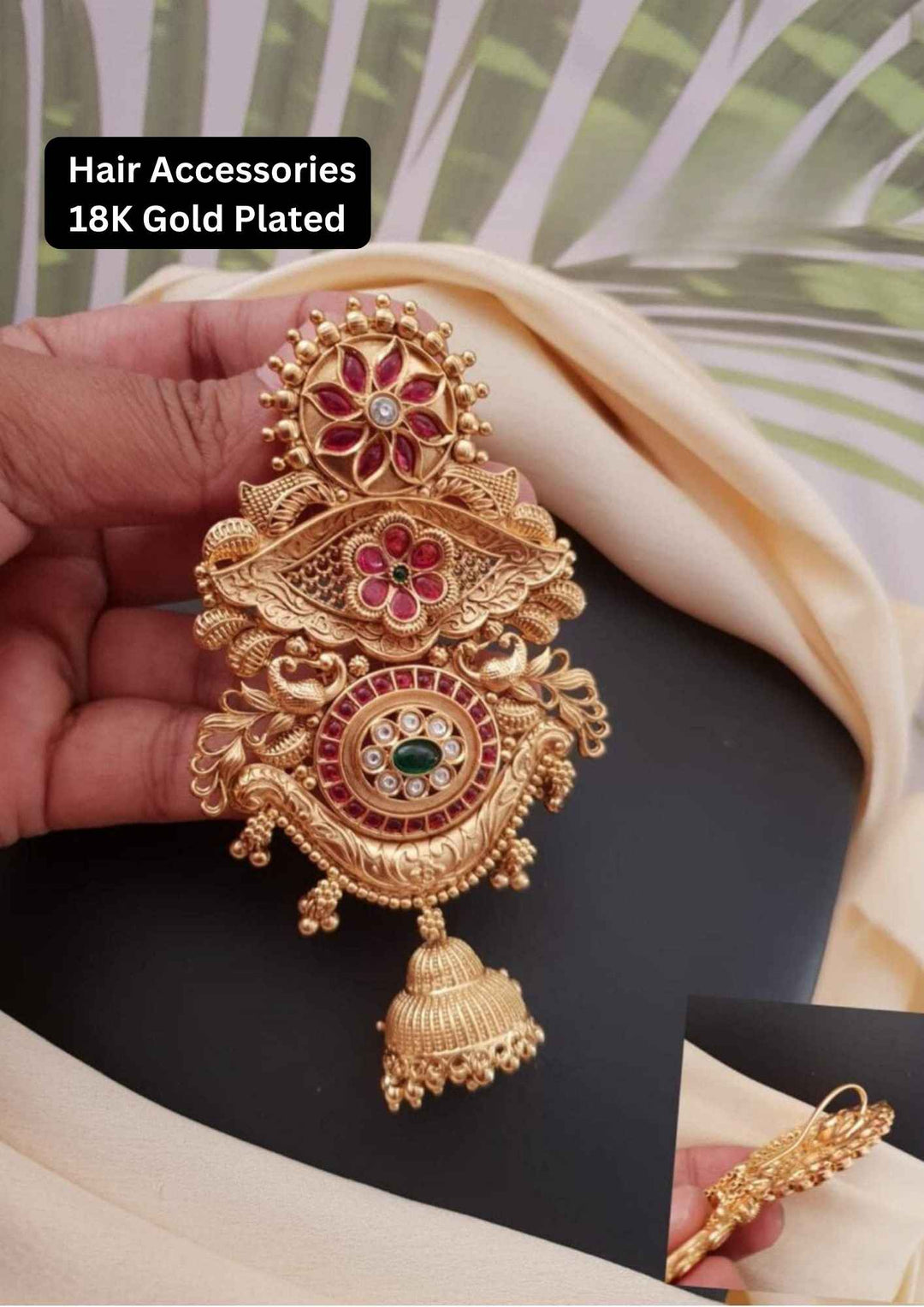 Kundan Gold Plated Hair Accessories