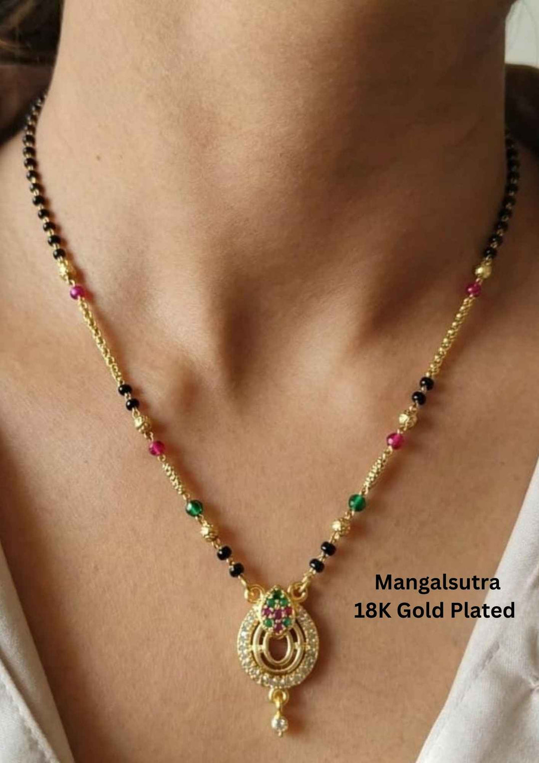 Kundan Gold Plated Kemp Mangalsutra