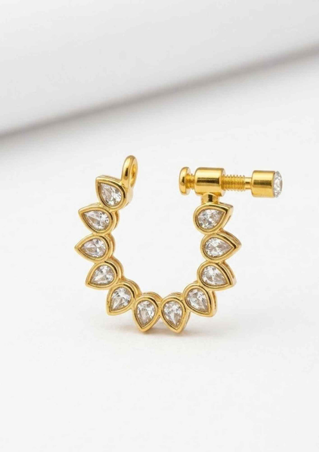 Kundan Gold Plated Nose Pin 