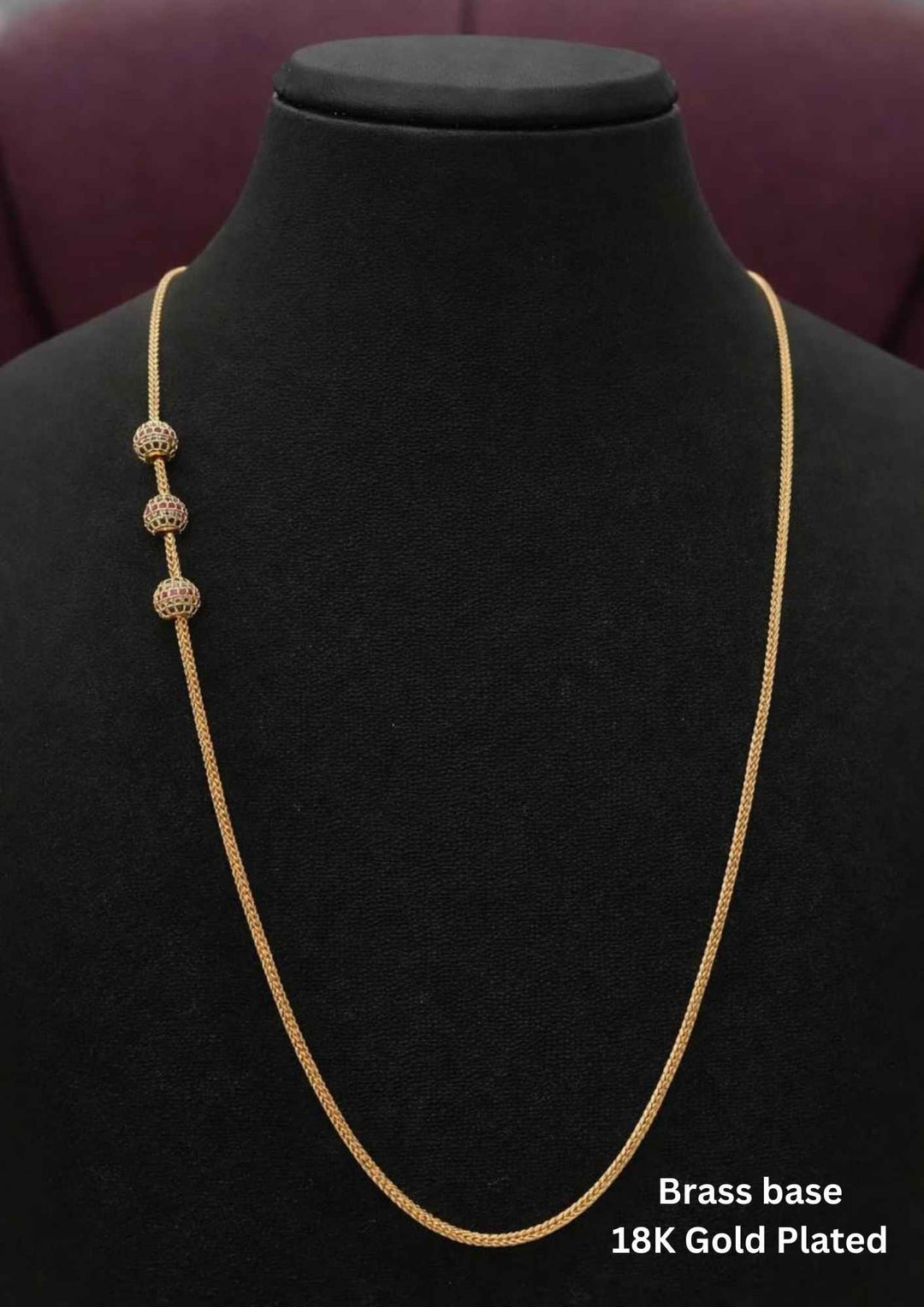 Kundan gold plated mugappu or thali Chain for Daily ware and functional wear 