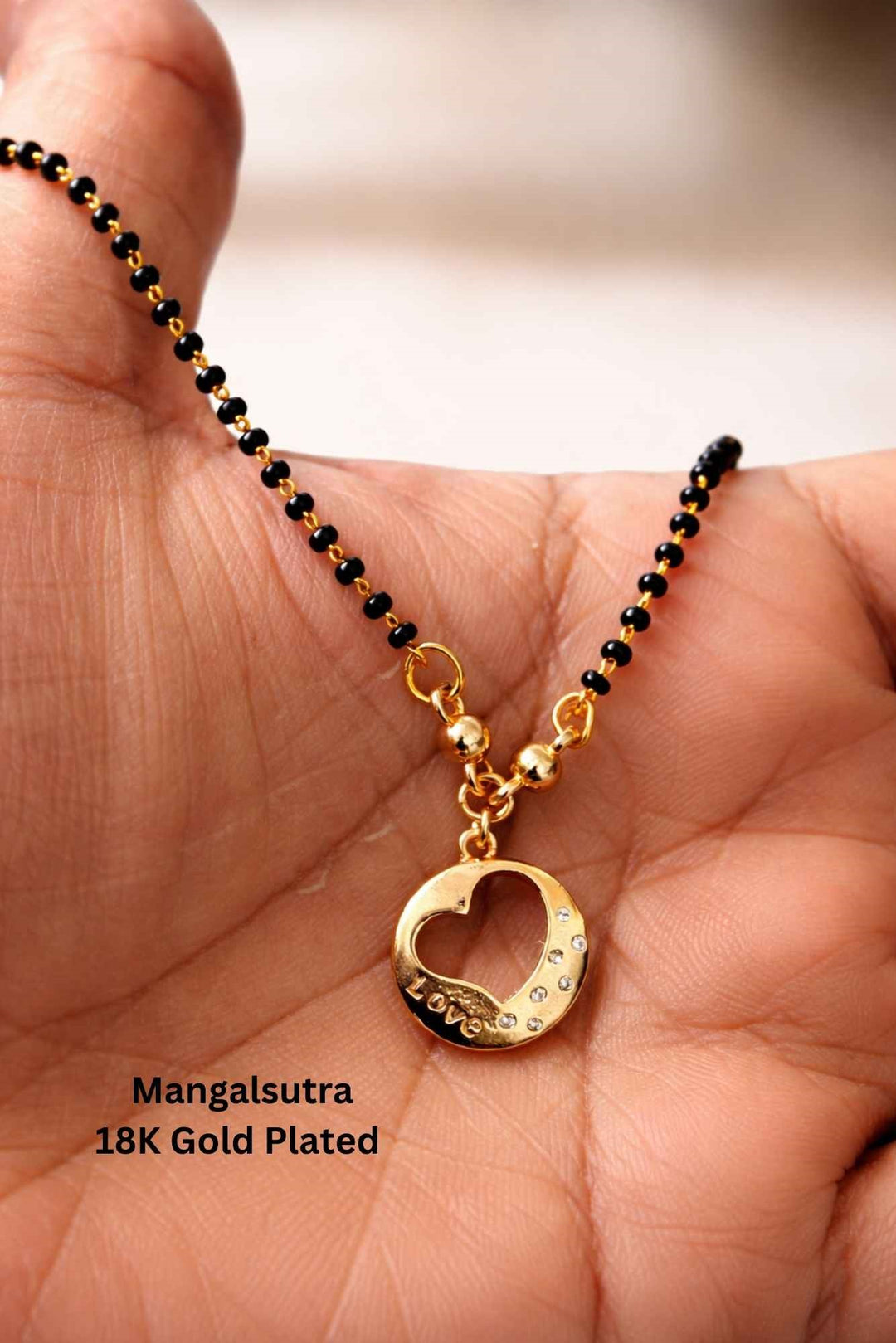 Kundan Gold Plated Enticing Heart Shape Mangalsutra