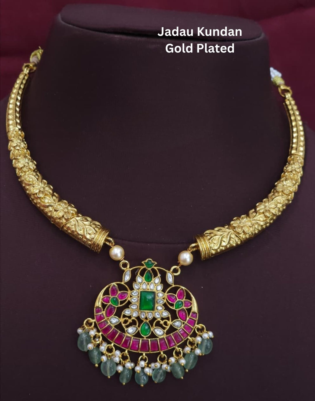 Kundan Gold Plated Kante Necklace