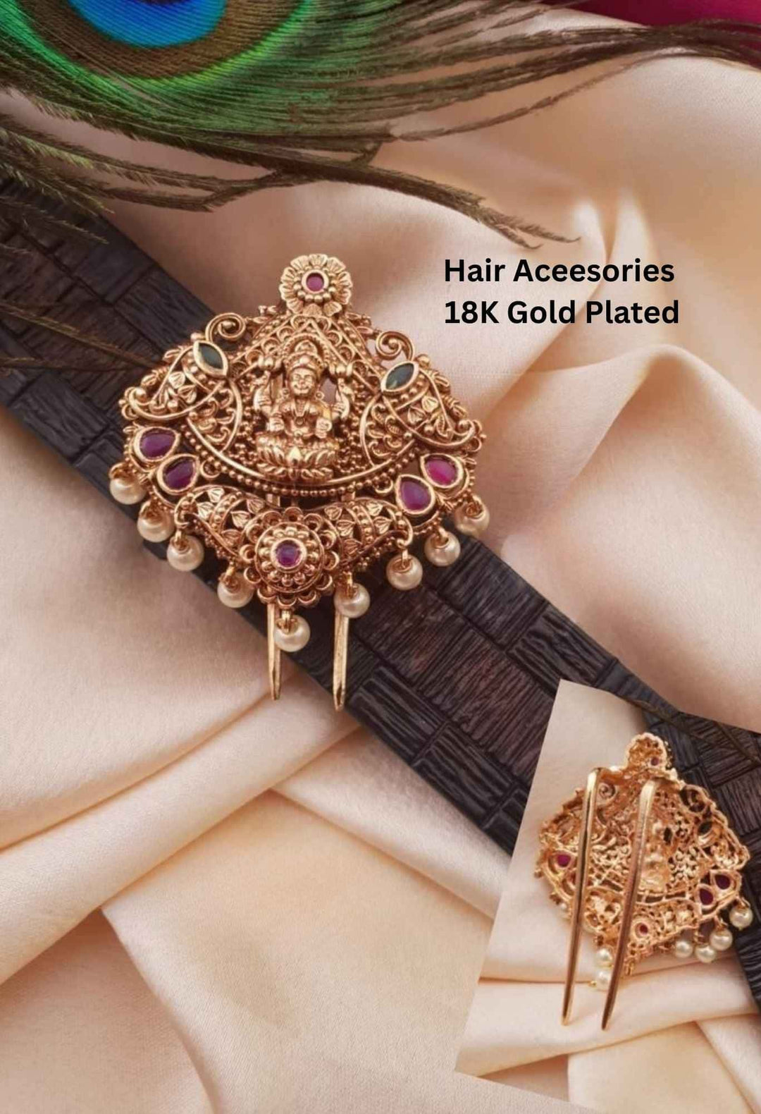 18K gold-plated hair accessory jada billa