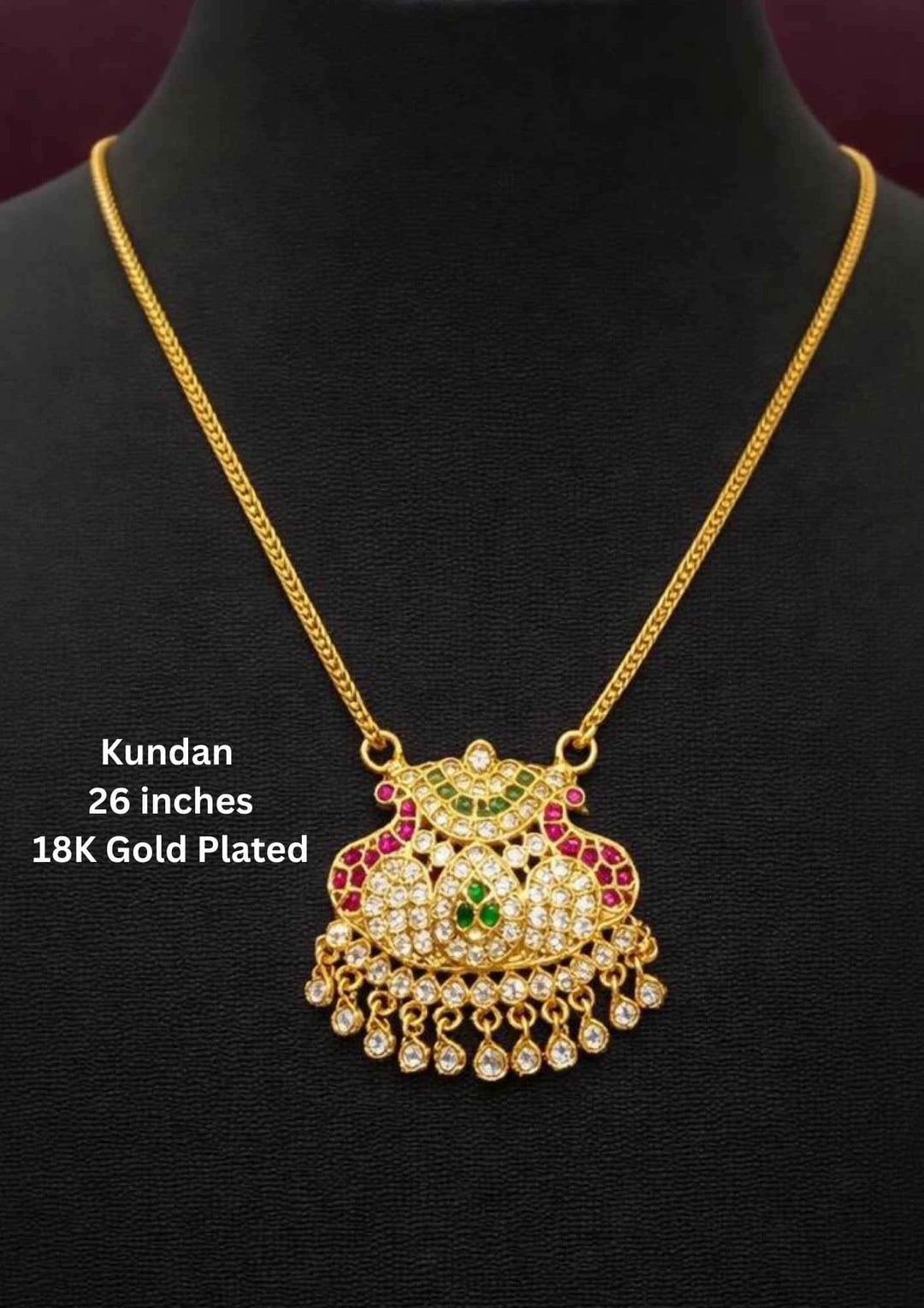 Gold-plated necklace with pendant