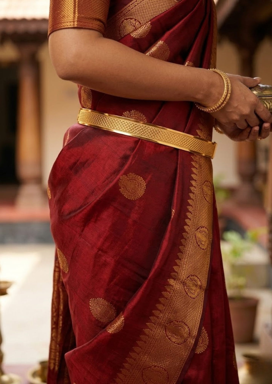 Kundan Gold Plated Micro Hipbelt (Vaddanam) Model Imgae