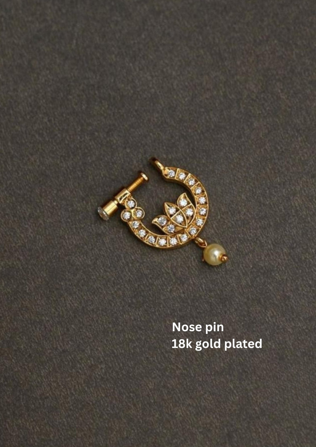 Kundan Gold Plated Nosepin