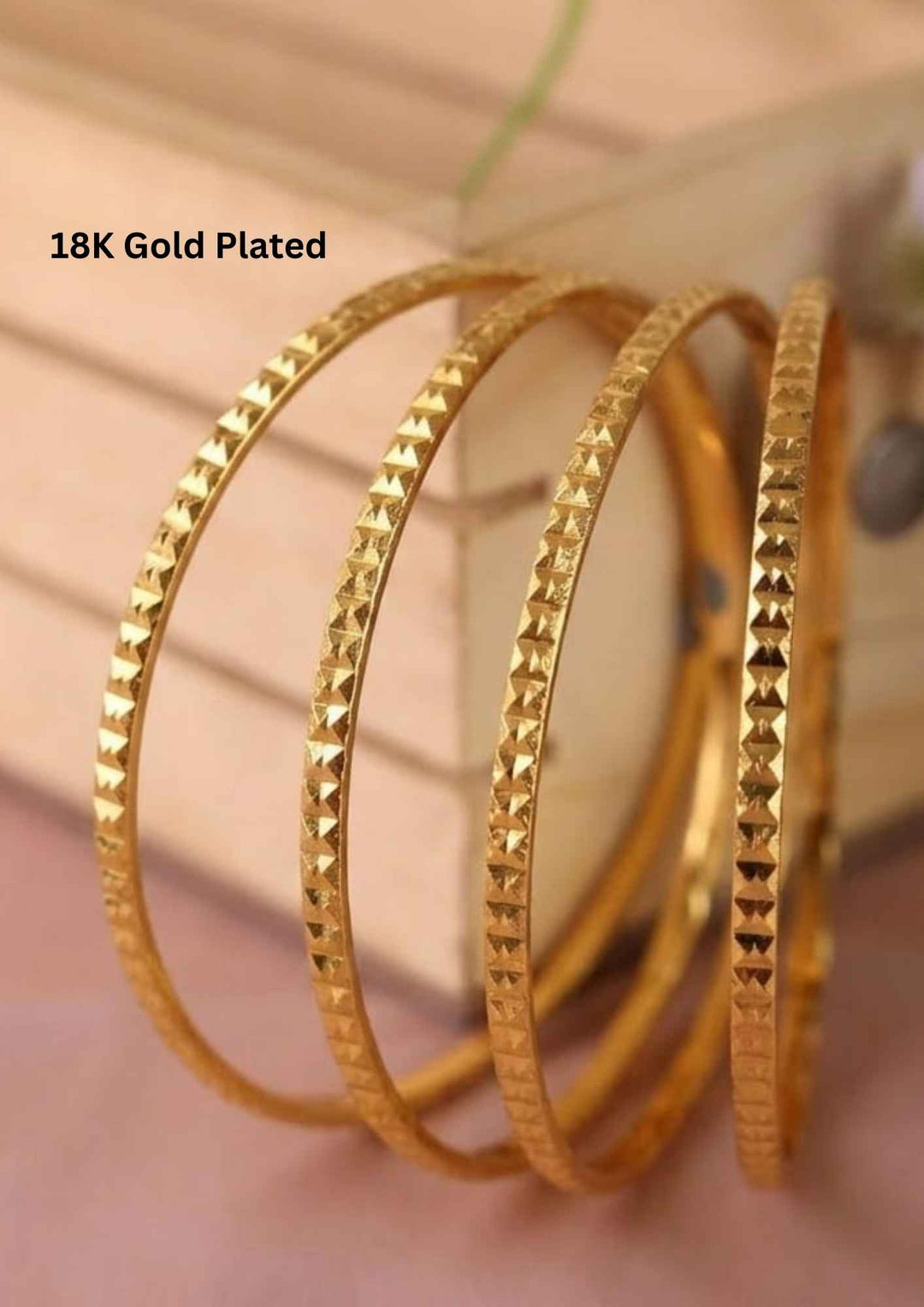 Kundan Gold Plated Traditional Designer Bangles Set of 4 