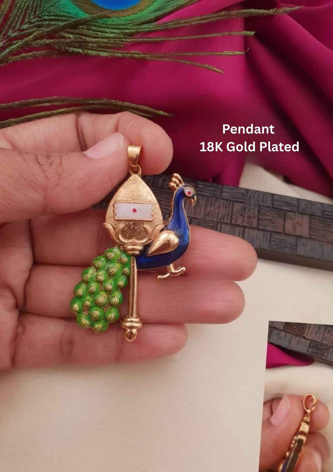  Peacock Temple Pendant 