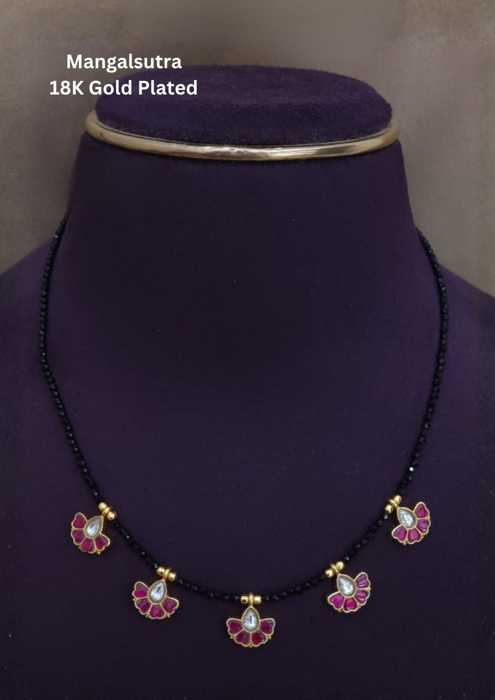 Kundan Kemp Gold Plated Mangalsutra
