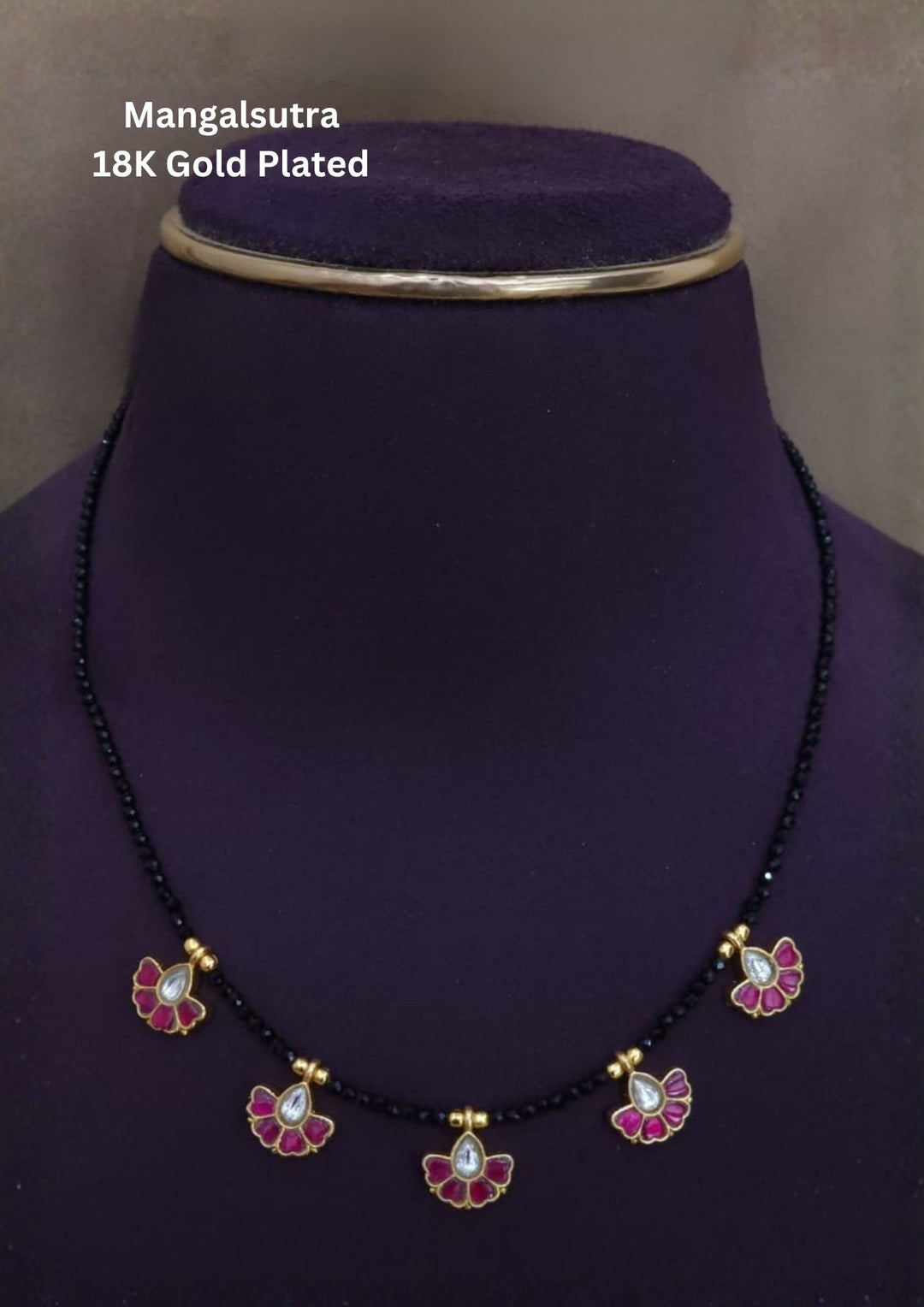 Kundan Kemp Gold Plated Mangalsutra