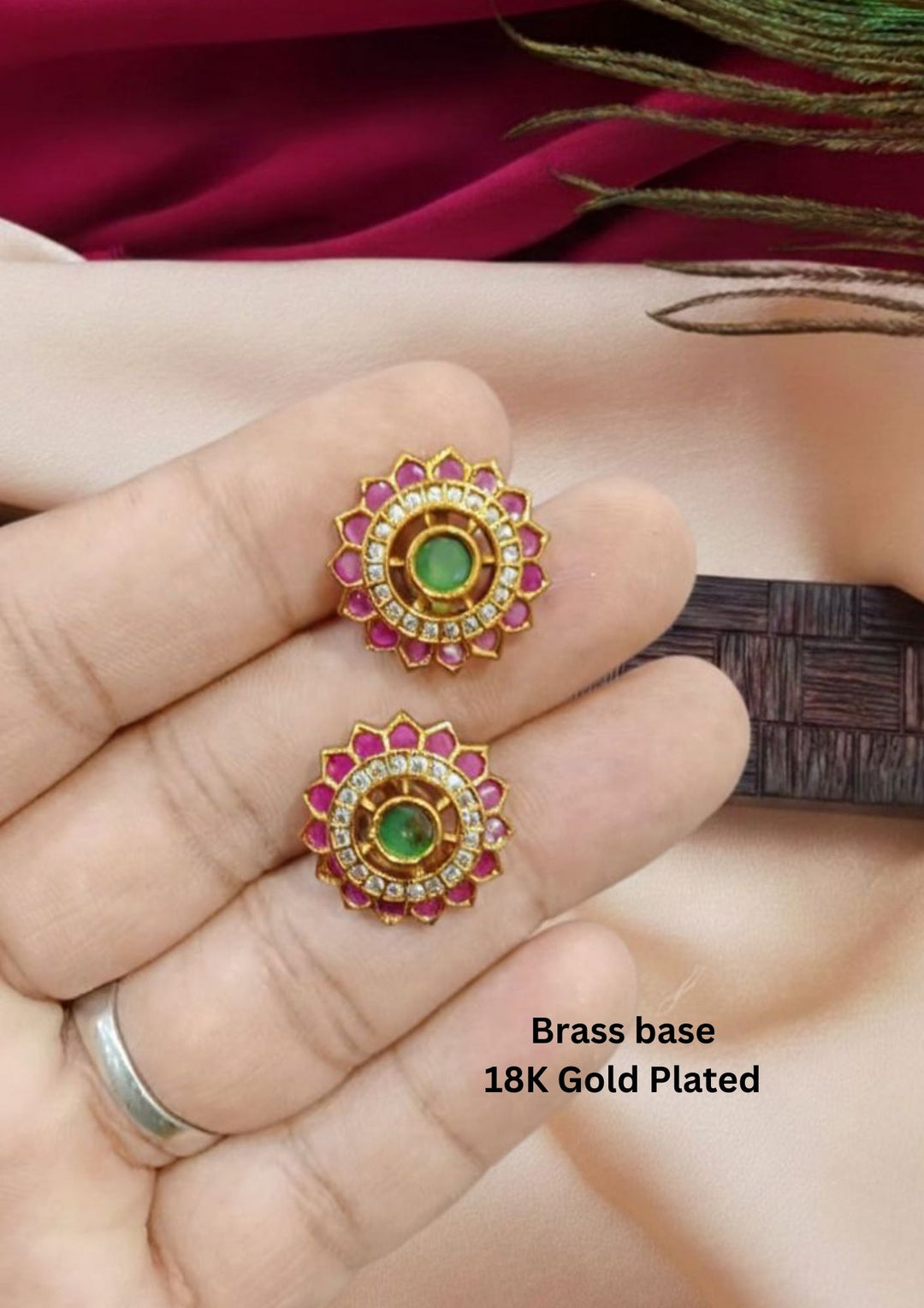  Kemp Gold Plated Studs