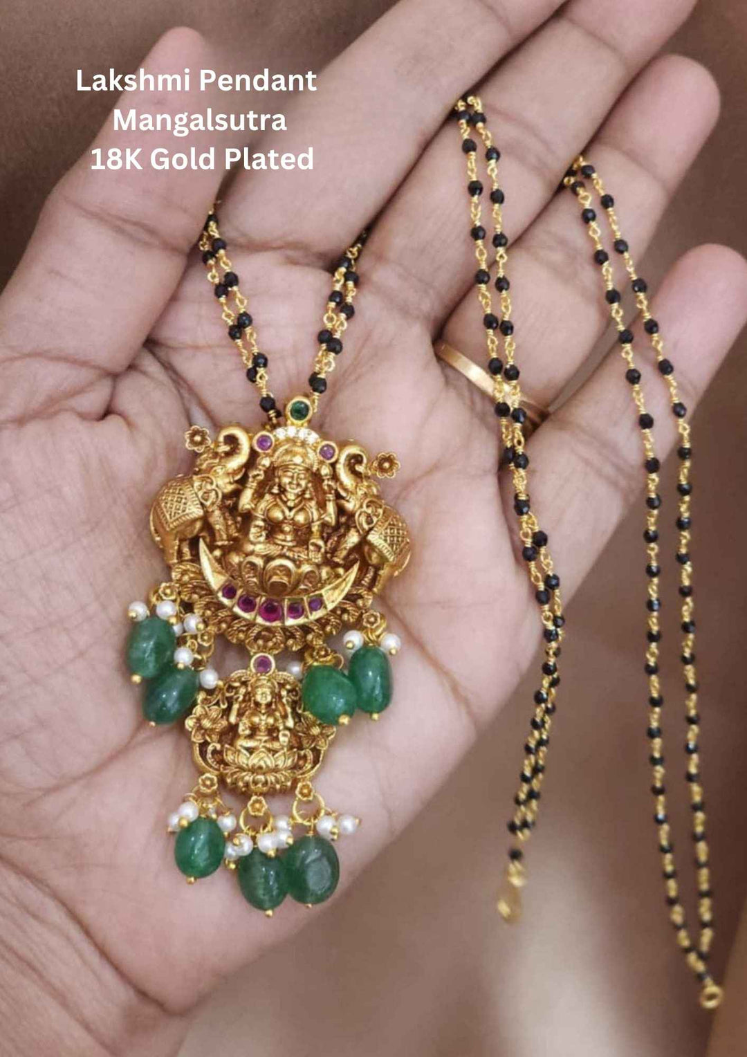 Kundan Laxmi Devi Temple Gold Plated Mangalsutra