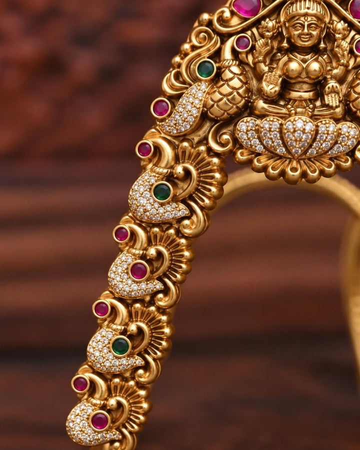 Jadau Kundan Gold Plated Lakshmidevi Temple Vanki