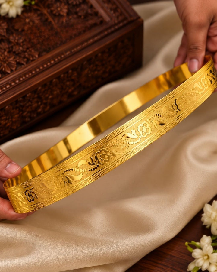 18k Gold Plated Floral Design Adult&