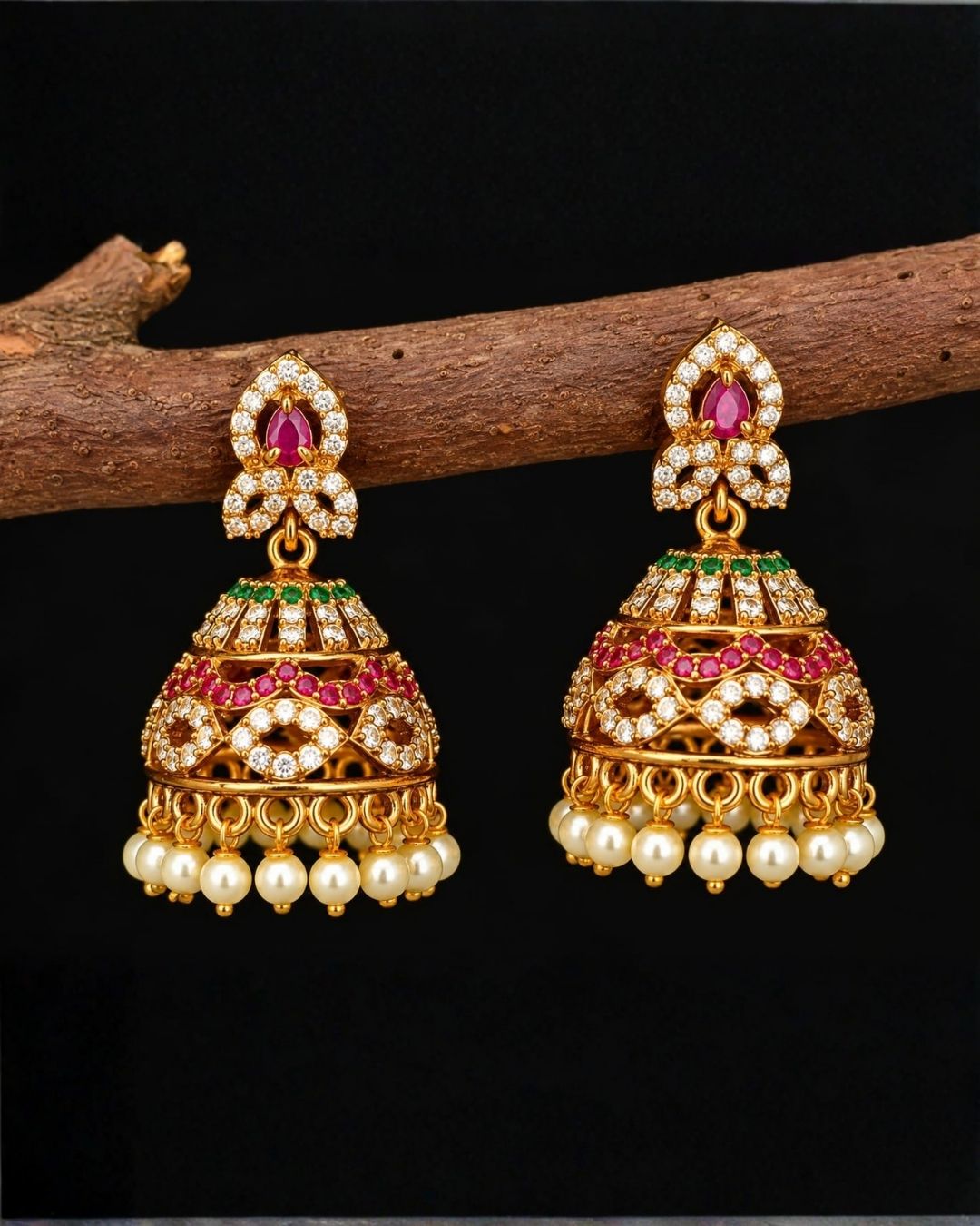 Gold Plated Anahita Jhumkas