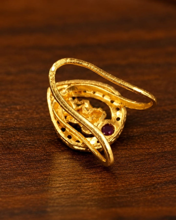 Gold Plated Adjustable Finger Ring