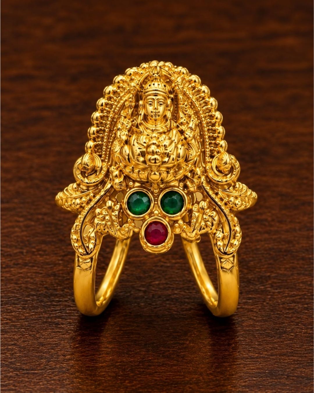 Kundan Gold Plated Lakshmi Ring