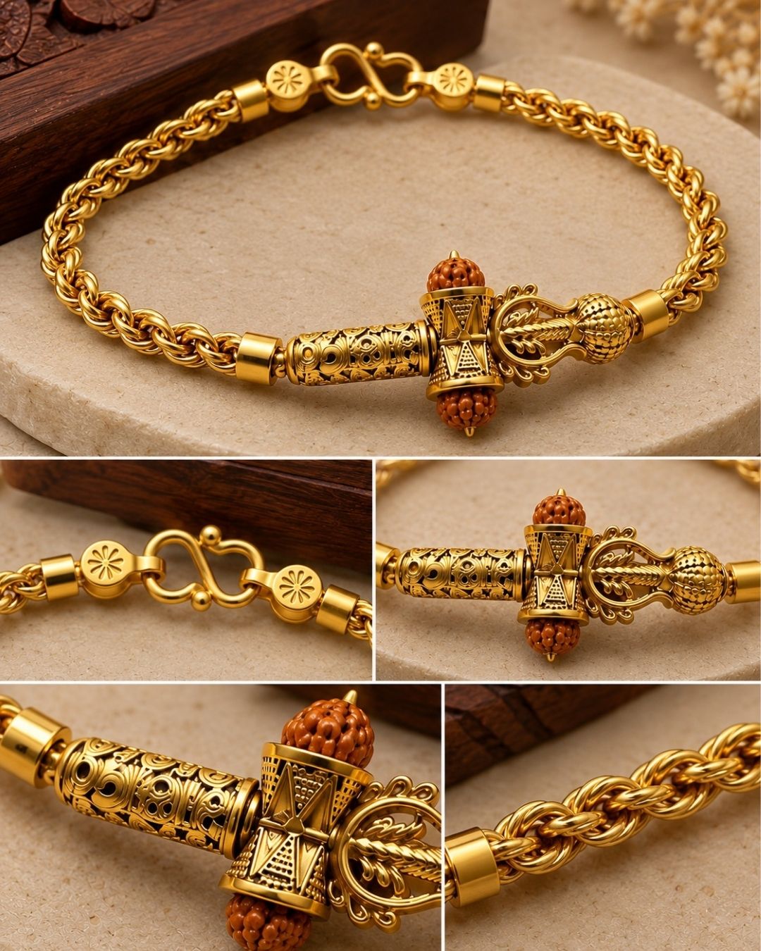 Gold Plated Trishul Men&