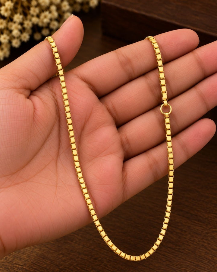 Gold Plated Box Link Thaali Chain