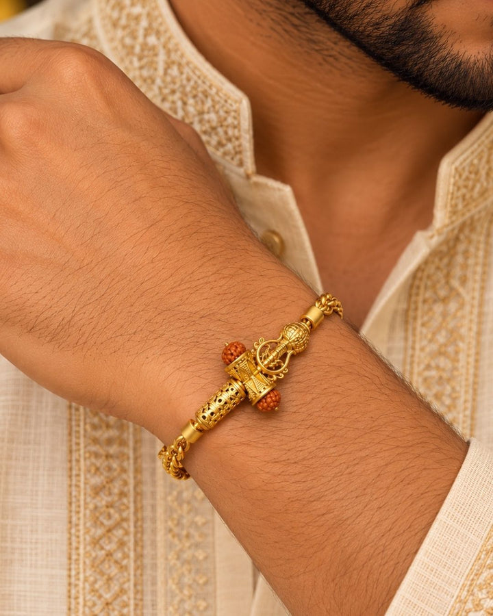 Gold Plated Trishul Men&